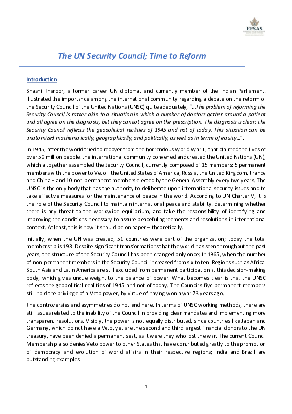U.s. position on un security council reform image
