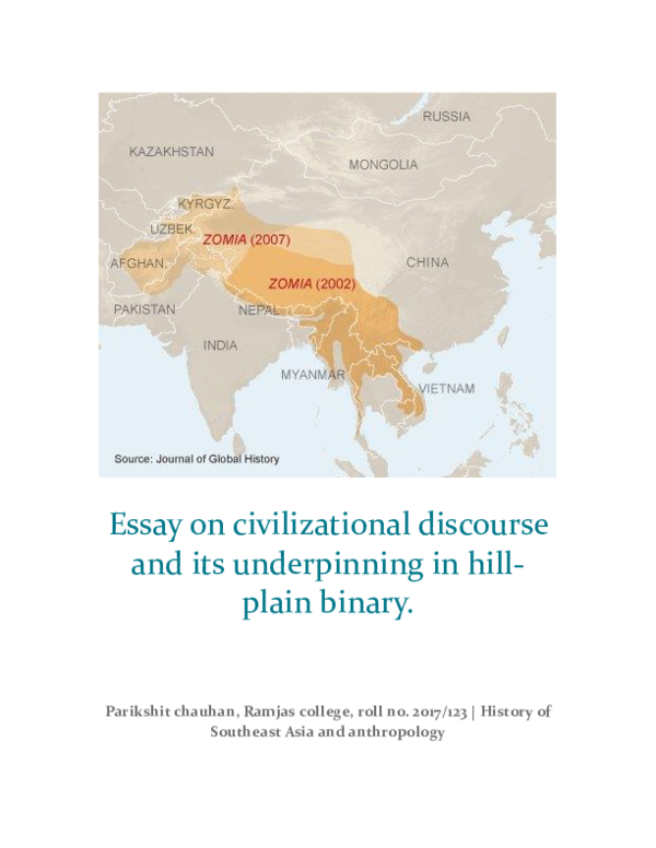 (DOC) Essay on civilizational discourse and its underpinning in hill ...
