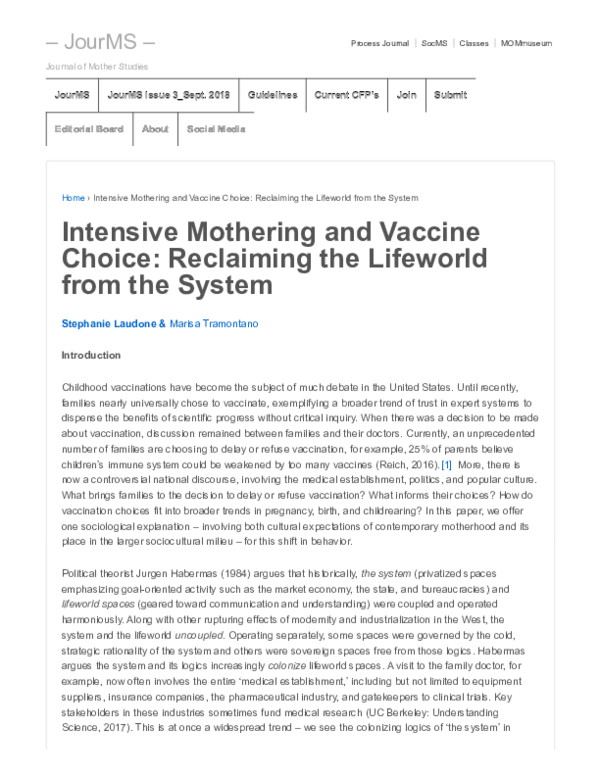 The ideology of intensive mothering refers to quizlet image