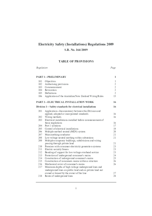 (PDF) Electricity Safety (Installations) Regulations 2009 Rand Haul