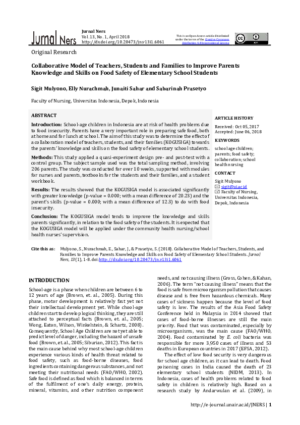 (PDF) Collaborative Model of Teachers, Students and Families to Improve ...