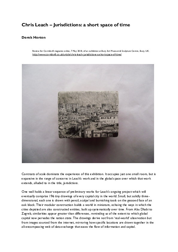 (PDF) Chris Leach Jurisdictions A Short Space of Time Derek Horton