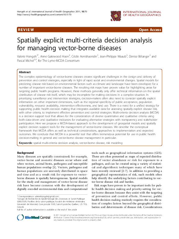 (PDF) Spatially explicit multi-criteria decision analysis for managing ...