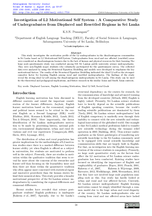 (PDF) Investigation of L2 Motivational Self System : A Comparative ...