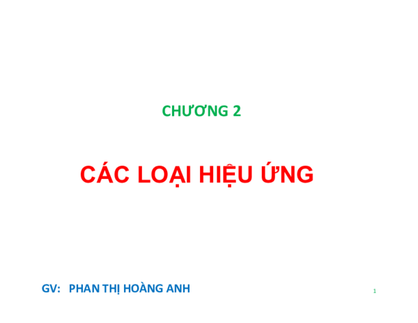 First page of “CÁC LOẠI HIỆU ỨNG”