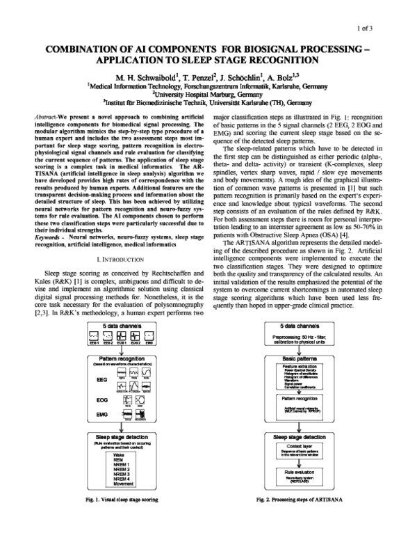 (PDF) Combination of AI components for biosignal processing application ...