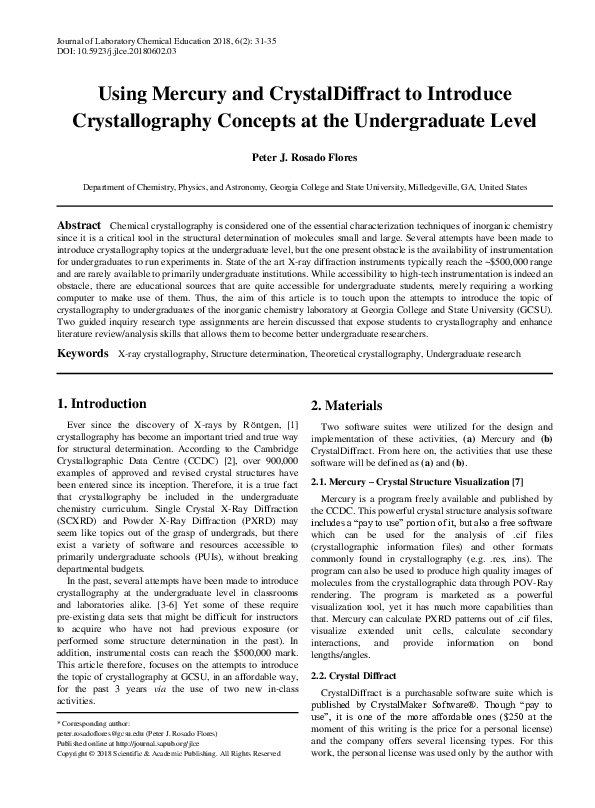 mercury crystallography software