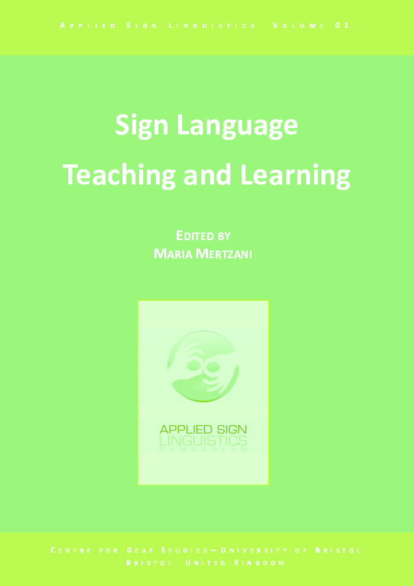 (PDF) Sign Language Teaching and Learning Lorraine Leeson Academia.edu
