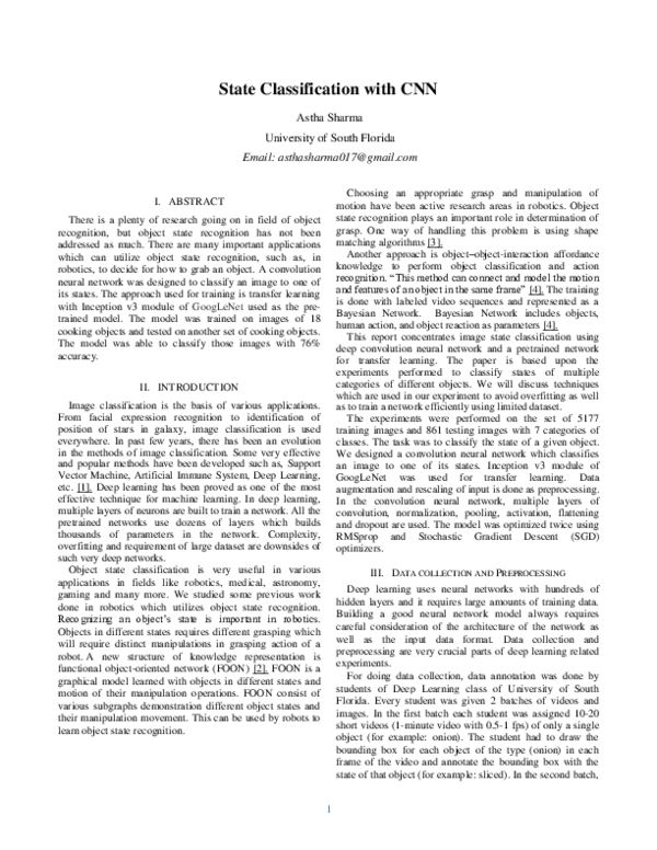 (PDF) State Classification with CNN