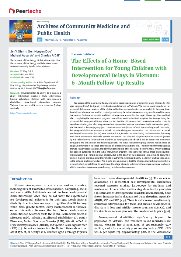 (PDF) Archives of Community Medicine and Public Health The Effects of a ...