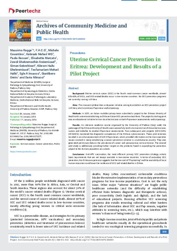 (PDF) Archives of Community Medicine and Public Health