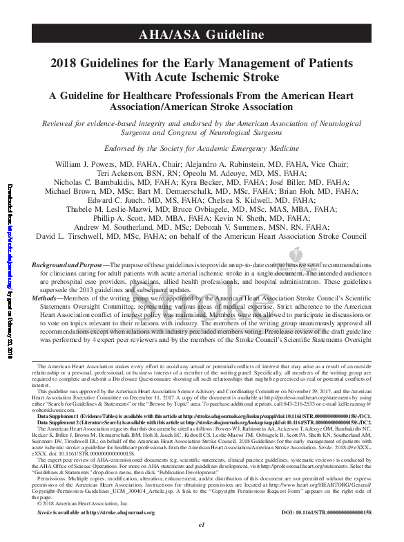 (PDF) Stroke guideline