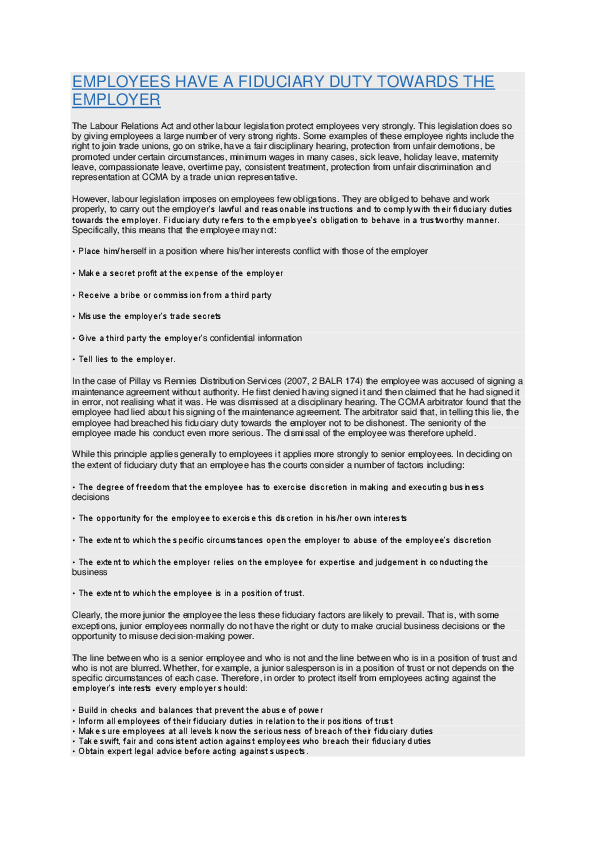 Breach fiduciary duty template picture