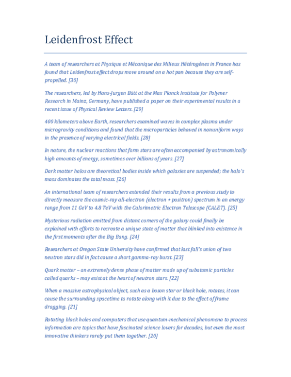 Leidenfrost effect experiment image