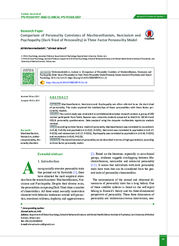 (PDF) Research Paper Comparison of Personality Correlates of ...