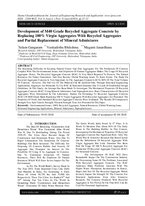 Properties of recycled aggregate concrete image