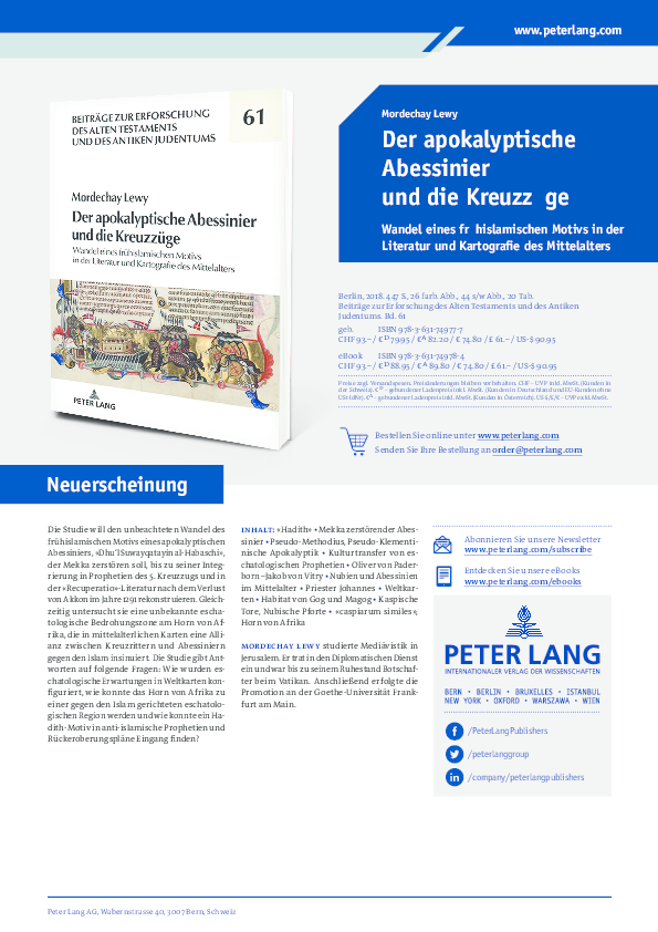 (PDF) Flyer zu Mordechay Lewy's Buch Der apokalyptische Abessinier bei