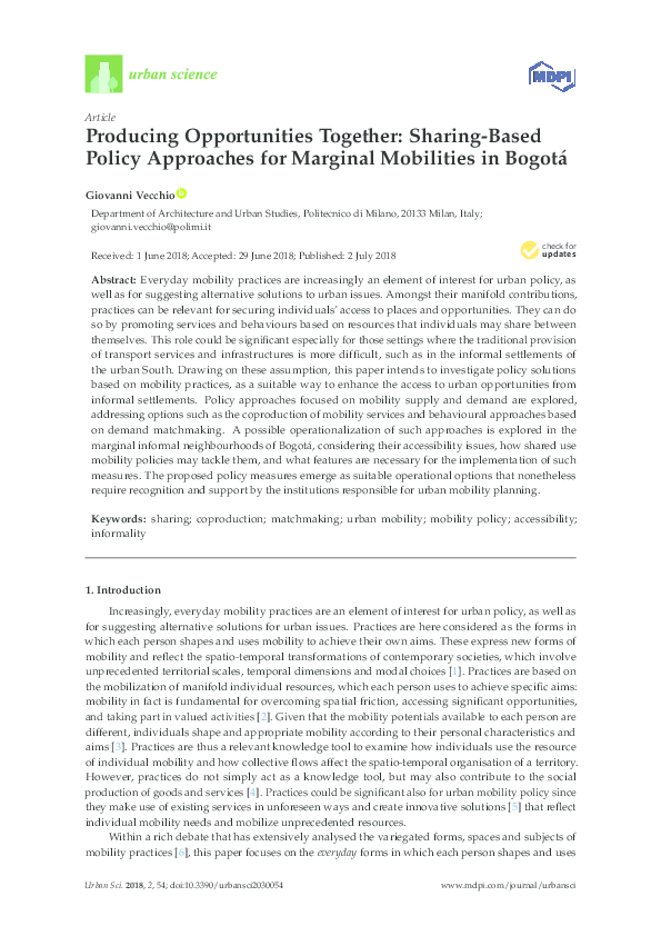 (PDF) Producing Opportunities Together: Sharing-Based Policy Approaches ...