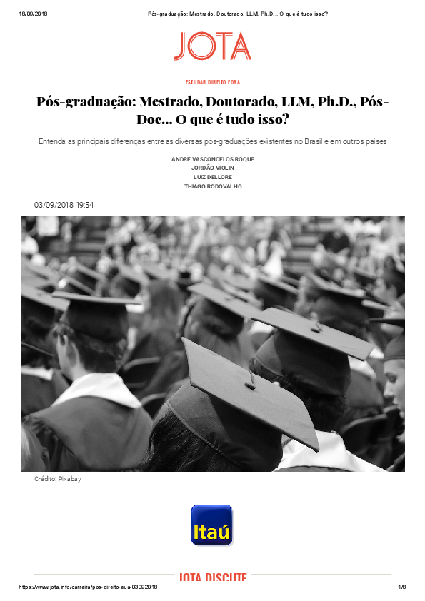 (PDF) Pós-graduação: Mestrado, Doutorado, LLM, Ph.D., Pós-Doc… O que é ...