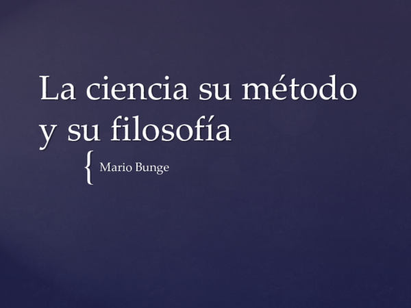 (PDF) La ciencia su método y su filosofía