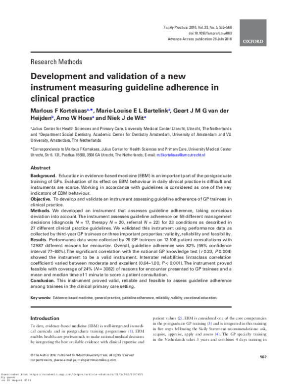 (PDF) Development and validation of a new instrument measuring ...