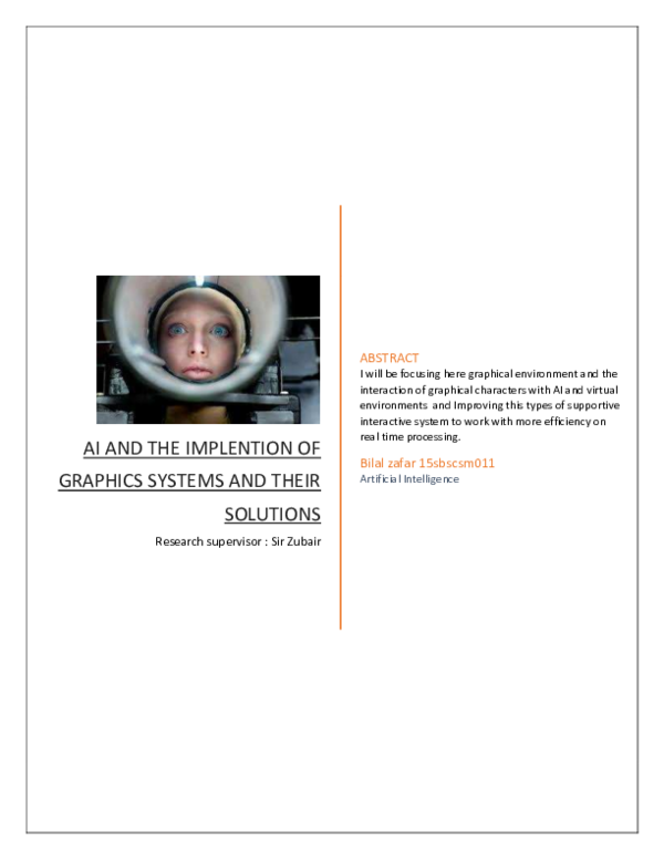 (PDF) Artificial Intelligence and the implementation of graphics ...