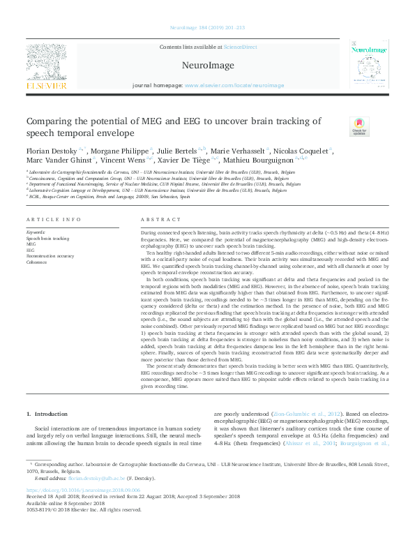 (PDF) Comparing the potential of MEG and EEG to uncover brain tracking ...