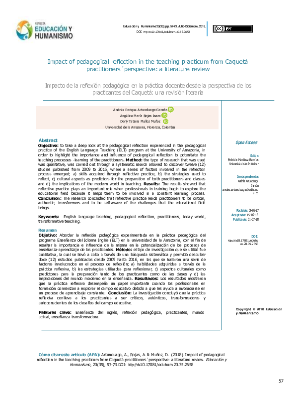 (PDF) Impact of pedagogical reflection in the teaching practicum from ...