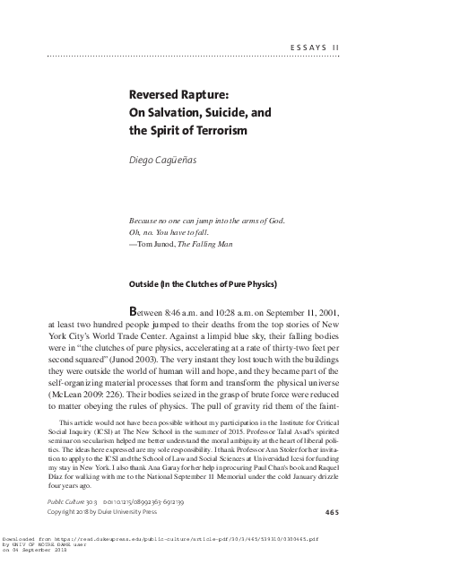 (PDF) Reversed Rapture: On Salvation, Suicide, and the Spirit of Terrorism
