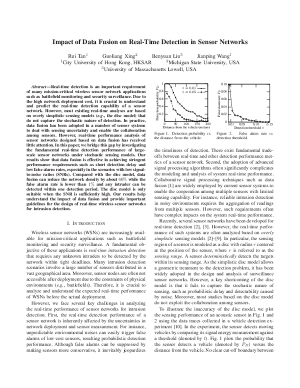 (PDF) Impact of Data Fusion on Real-Time Detection in Sensor Networks
