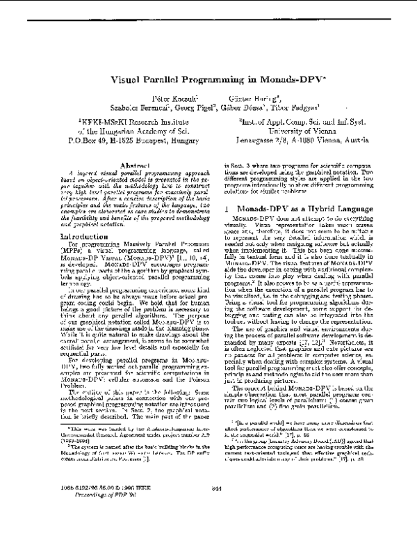 (PDF) Visual parallel programming in Monads-DPV