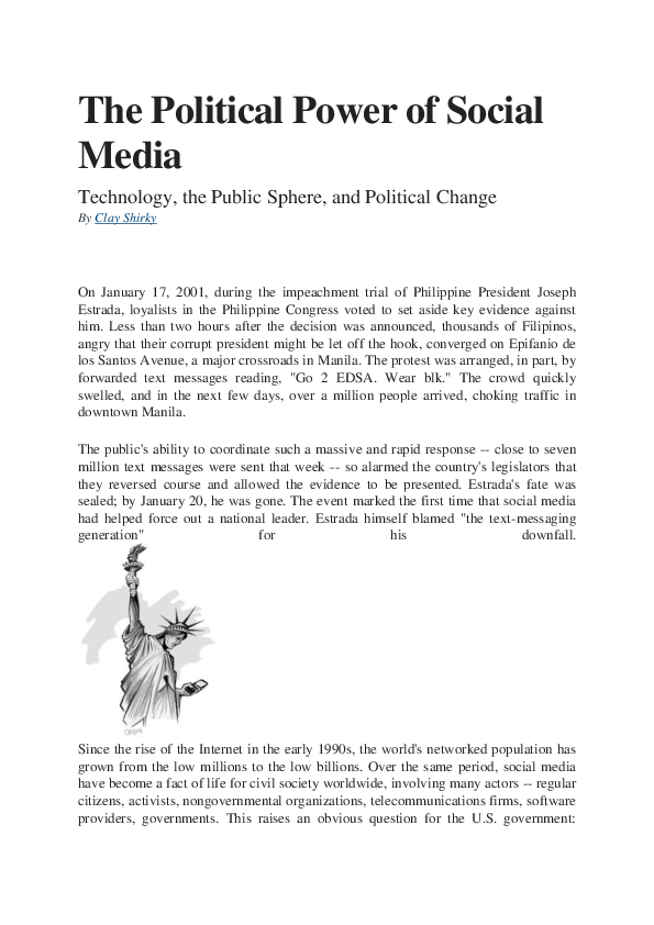 (DOC) The Political Power of Social Media Technology, the Public Sphere ...