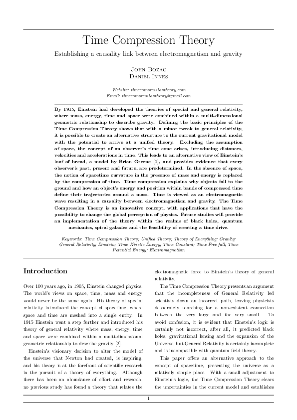(PDF) Time Compression Theory Establishing a causality link between