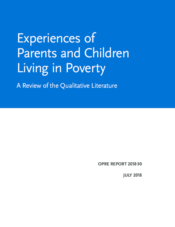 (PDF) Experiences of Parents and Children Living in Poverty A Review of ...