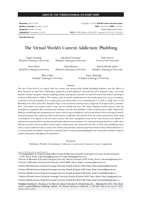 Image showcasing (PDF) ADDICTA 3(2) The Virtual World's Current Addiction: Phubbing
