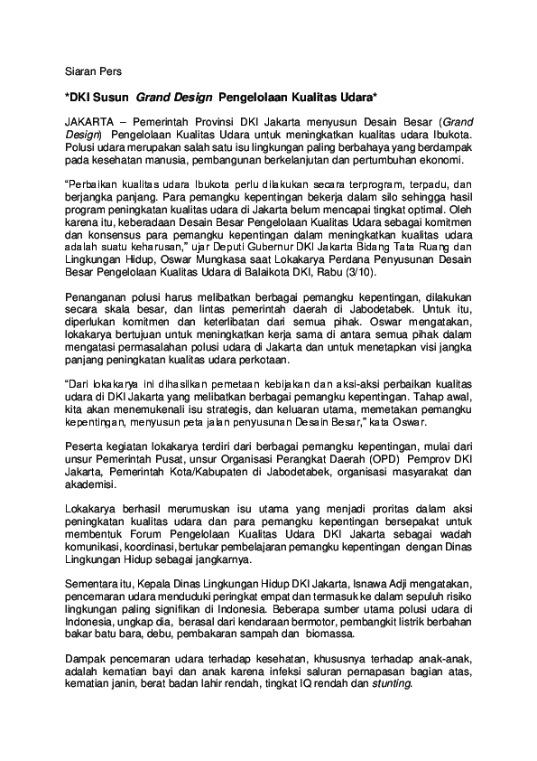 Polusi Udara Terhadap Lingkungan Research Papers Academia Edu