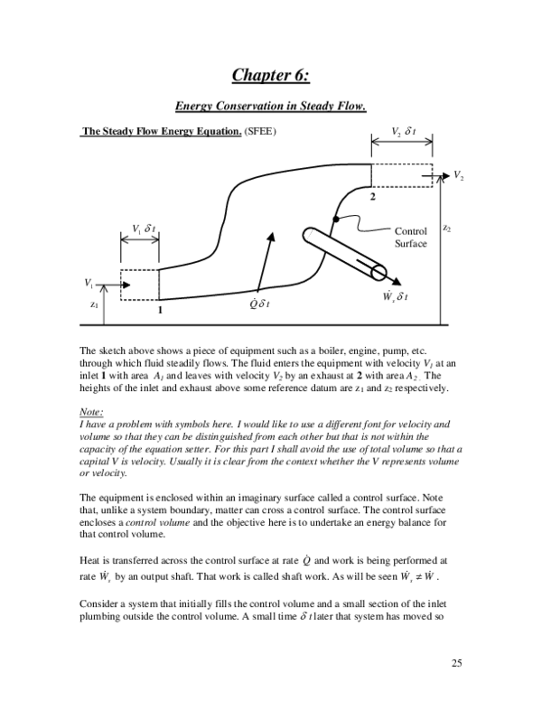 (PDF) Chapter 6: Energy Conservation in Steady Flow