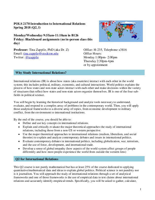 (DOC) Introduction to International Relations Syllabus (hybrid)