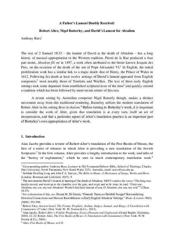 A lament essay image