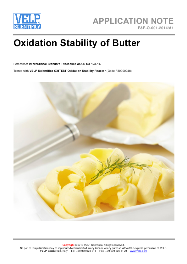 (PDF) Oxidation Stability of Butter OXIDATION STABILITY OF BUTTER