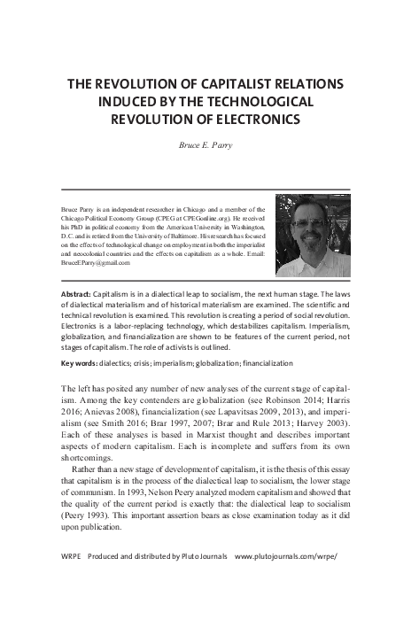 (PDF) THE REVOLUTION OF CAPITALIST RELATIONS INDUCED BY THE ...