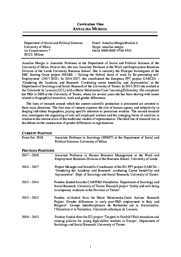 Pdf Annalisa Murgia Annalisa Murgia Academiaedu