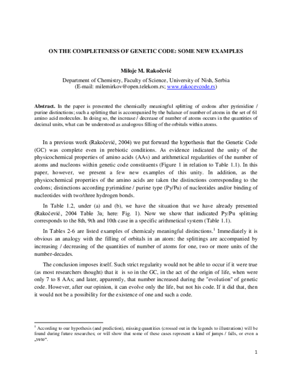 Biochemistry of genetic code picture