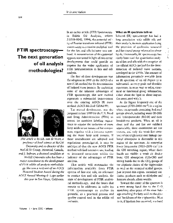 (PDF) 147 - 2000 - FTIR Spectroscopy - The next generation of oil ...
