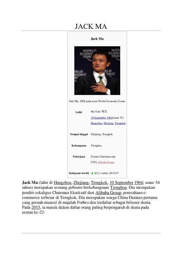 (DOC) JACK MA