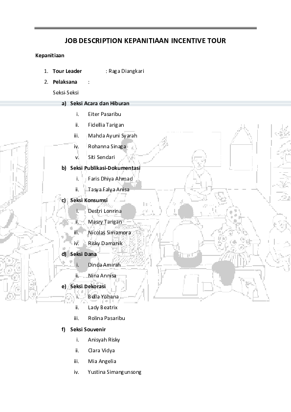 Doc Job Desk Kepanitiaan Incentive Tour Nina Annisa Academia Edu