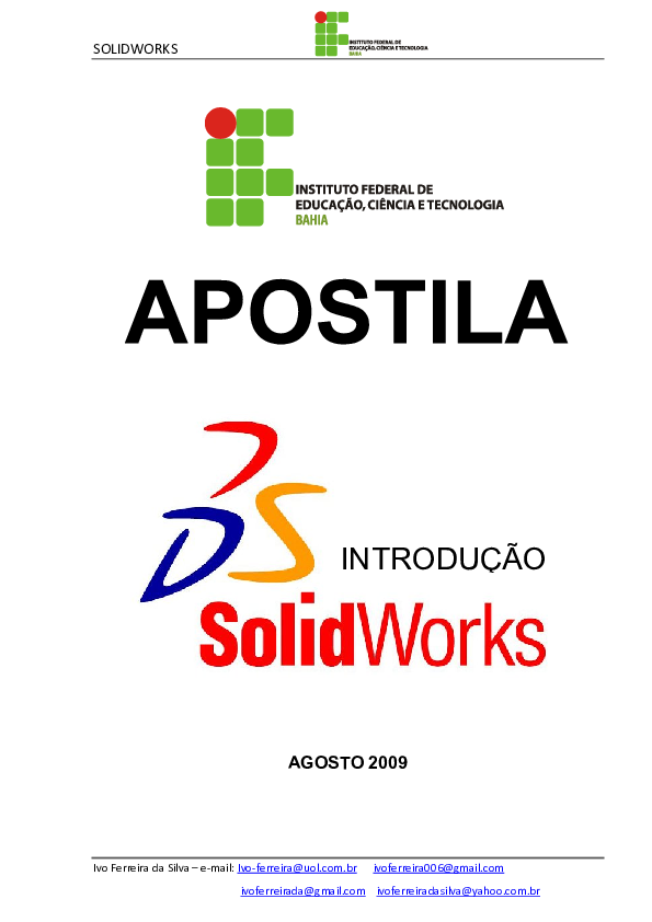 (PDF) APOSTILA SOLIDWORKS Chaieny Oliveira Academia.edu