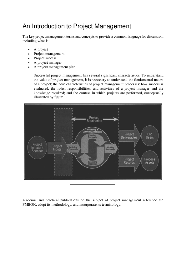(DOC) An Introduction to Project Management