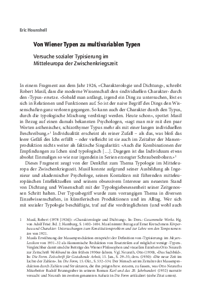 (PDF) Von Wiener Typen zu multivariablen Typen. Versuche sozialer ...
