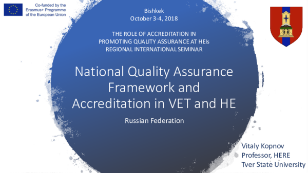 (PDF) National Quality Assurance Framework and Accreditation in VET and ...